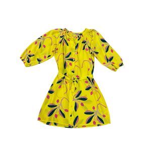 Tucker Vibrant Yellow Silk Shirt Dress Size P (XS)